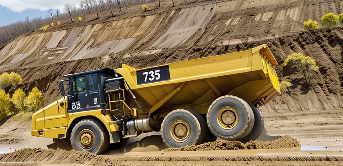 Самосвал Caterpillar 735