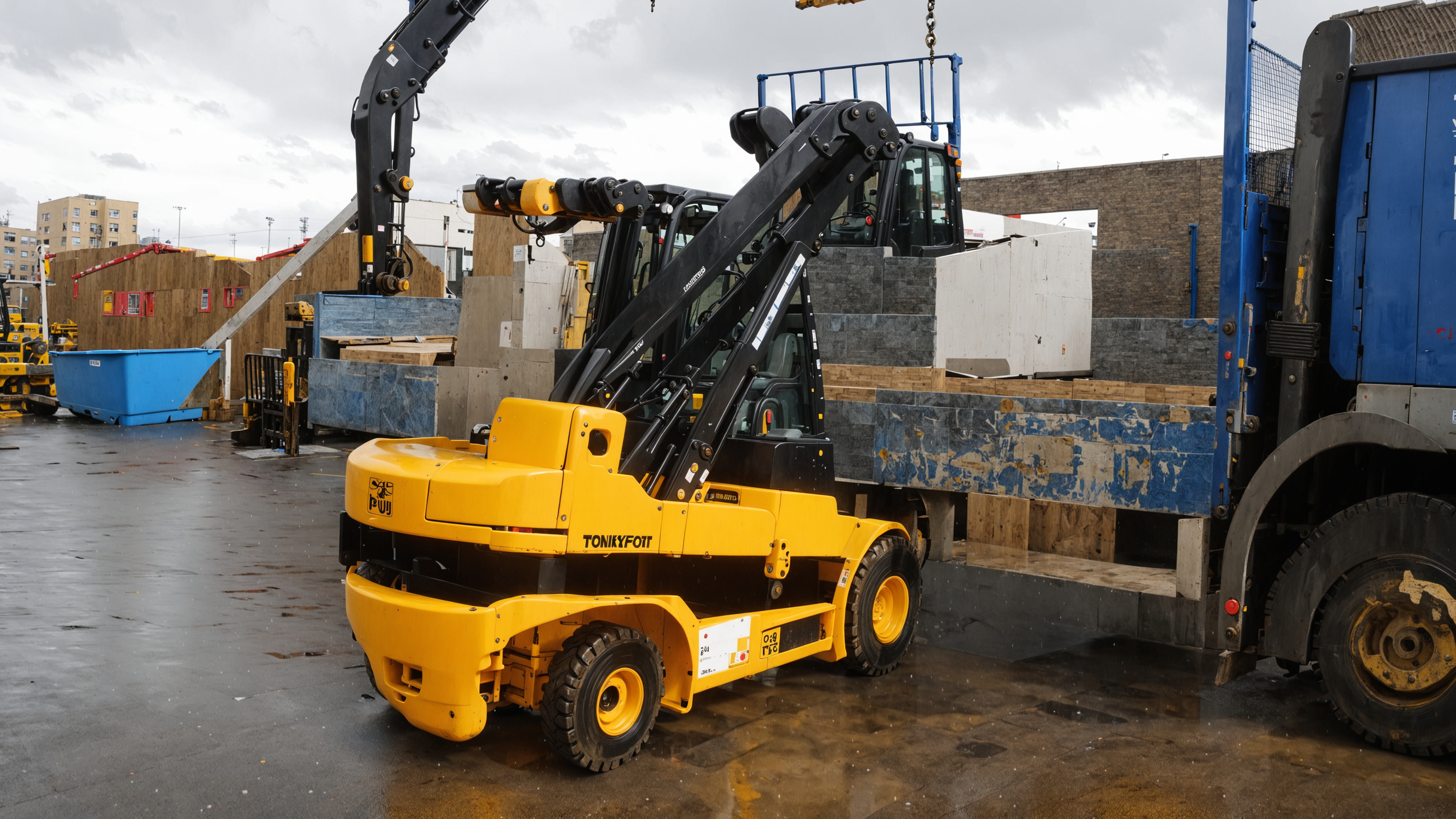 вилочный погрузчик JCB как спецтехника для склада